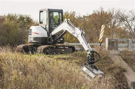 mini excavator lawn mower|shredder attachment for mini excavator.